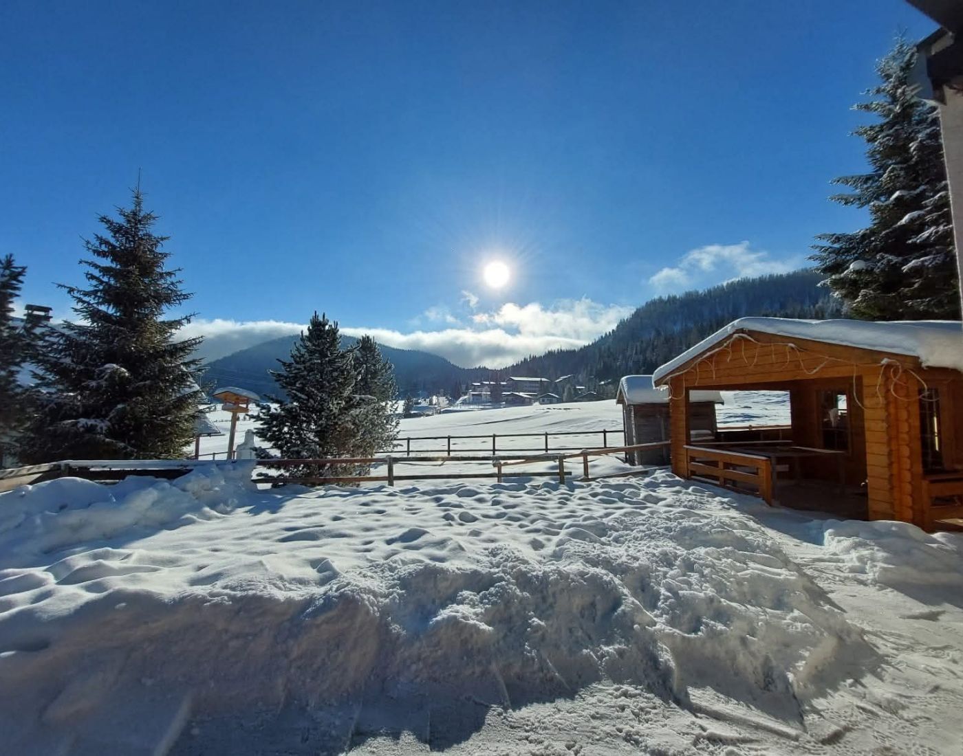 Almhütte Mirnig | Urlaub auf der Alm in Kärnten | Almhütte in Flattnitz mieten | Großer Garten mit Spielplatz und Gartenhütte und Sauna | Draussen Galerie 3